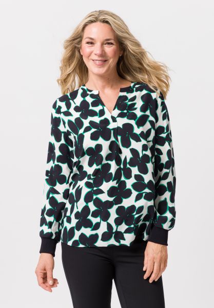 Blouse met decoratief uitgesneden paneel