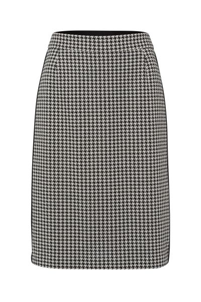 Rok met modieus houndstooth-patroon