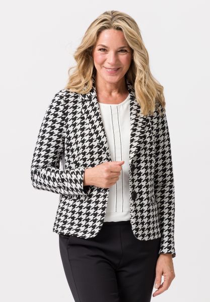 Blazer met revers met afgeronde zoom