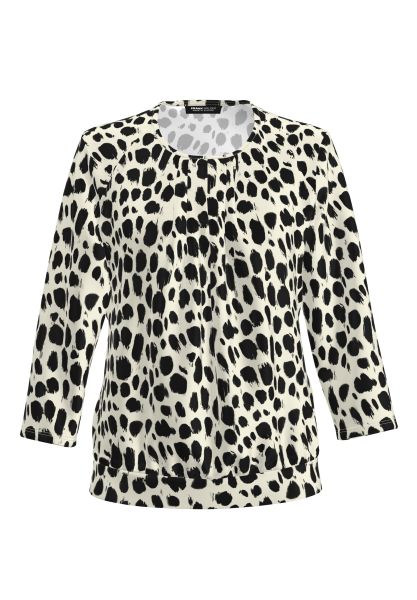 Blusenshirt mit zweifarbigem Animalprint