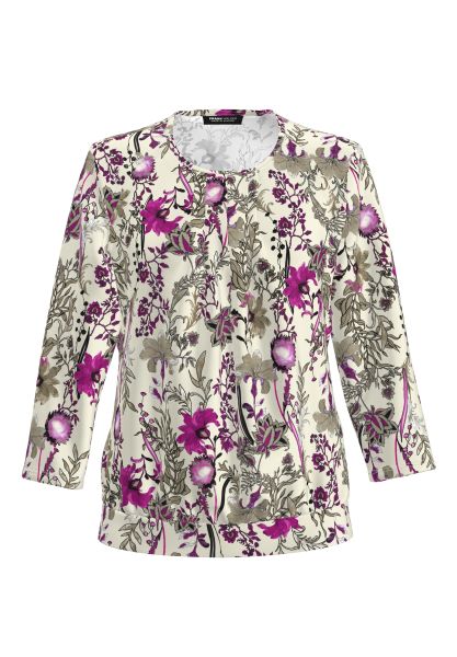 Blouse shirt met bloemmotief