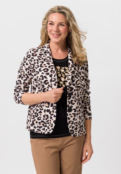 Blazer mit elegantem Animalprint