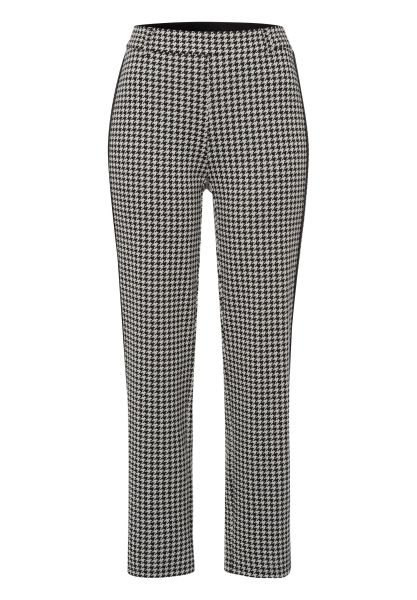 Broek MIA met tweekleurig houndstooth-patroon