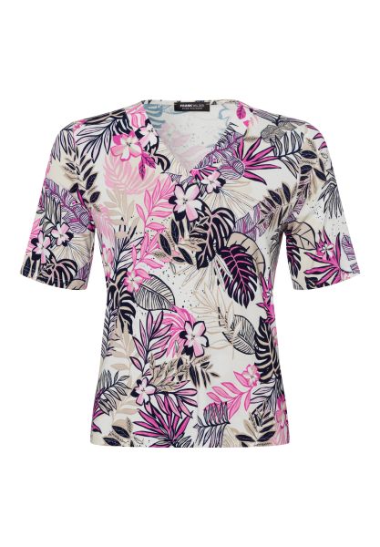 Shirt met decoratieve V-halslijn