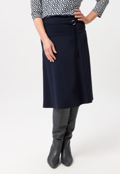 Midi-rok met elastische tailleband