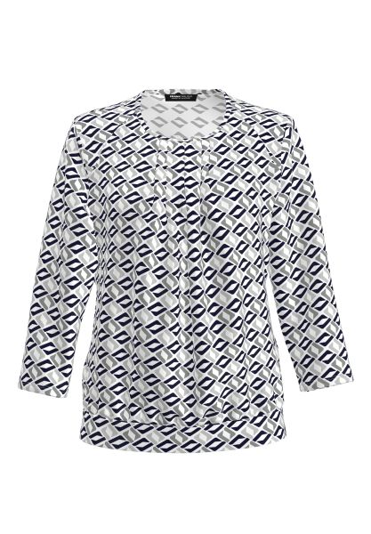 Blouse shirt met vrouwelijke vallende plooien